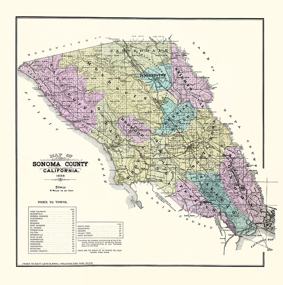 Sonoma California Landowner - Thompson 1877