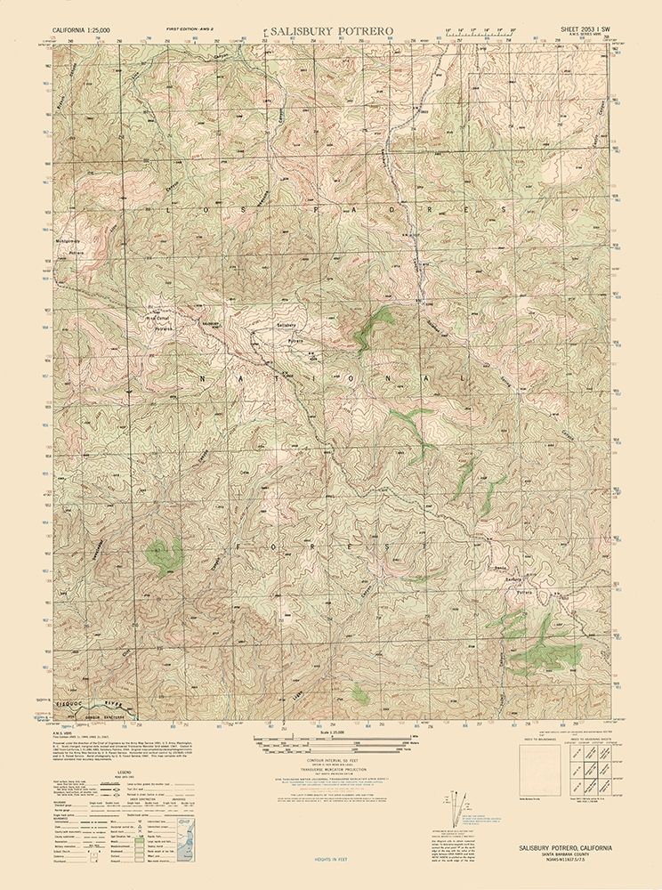 Salisbury Potrero Sheet - US Army 1944