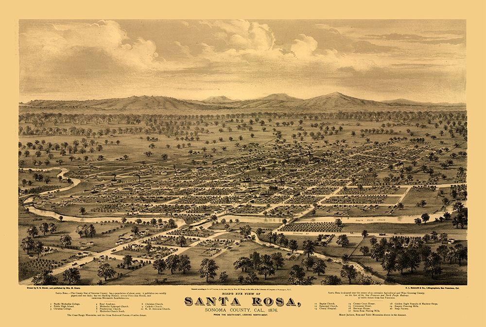 Santa Rosa California - Glover 1876
