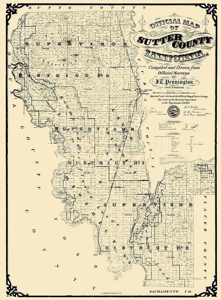 Sutter California Landowner - Pennington 1873