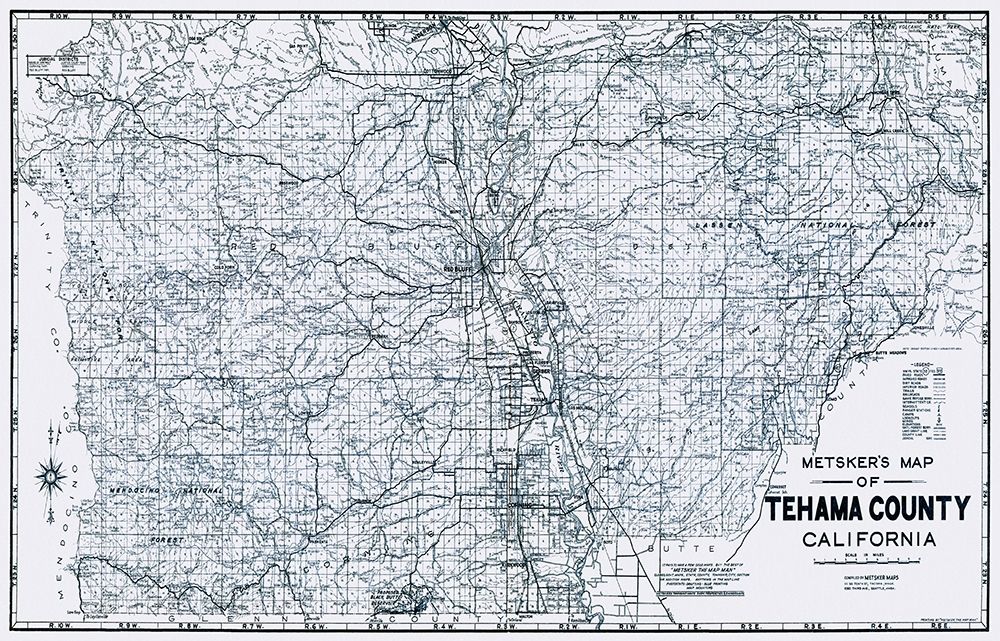Tehama California Landowner - Metsker 1929
