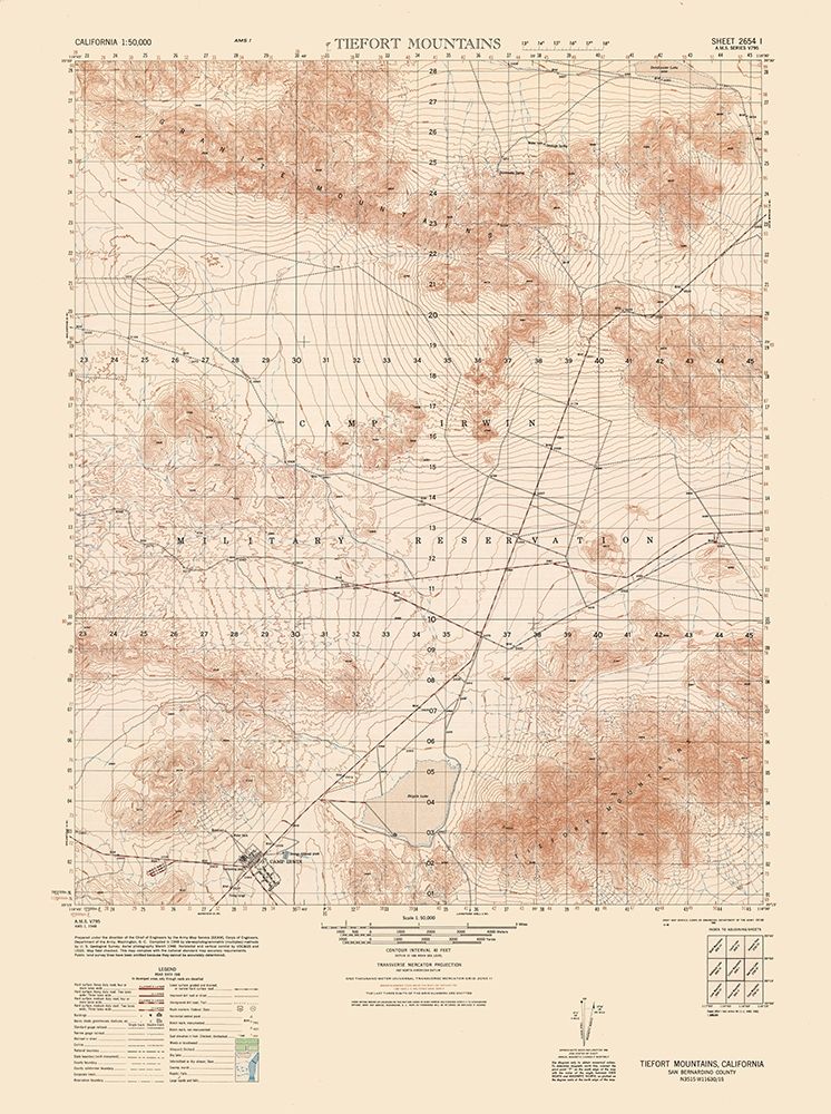 Tiefort Mountains Sheet - US Army 1948