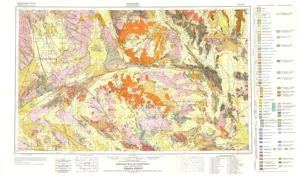 Trona Sheet California Mines - Jennings 1957