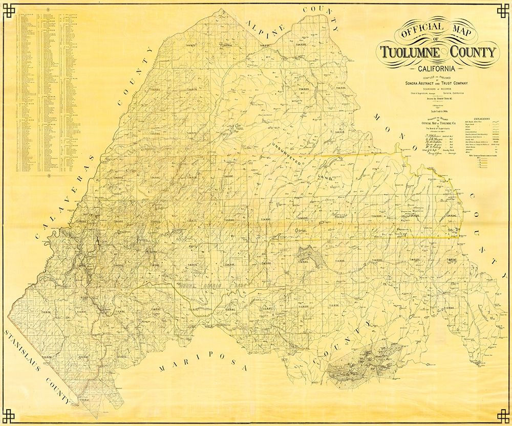 Tuolumne California Landowner - Segerstrom 1907