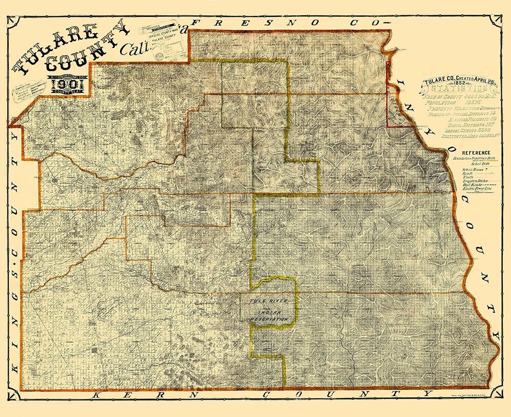 Tulare California Landowner - Britton 1901