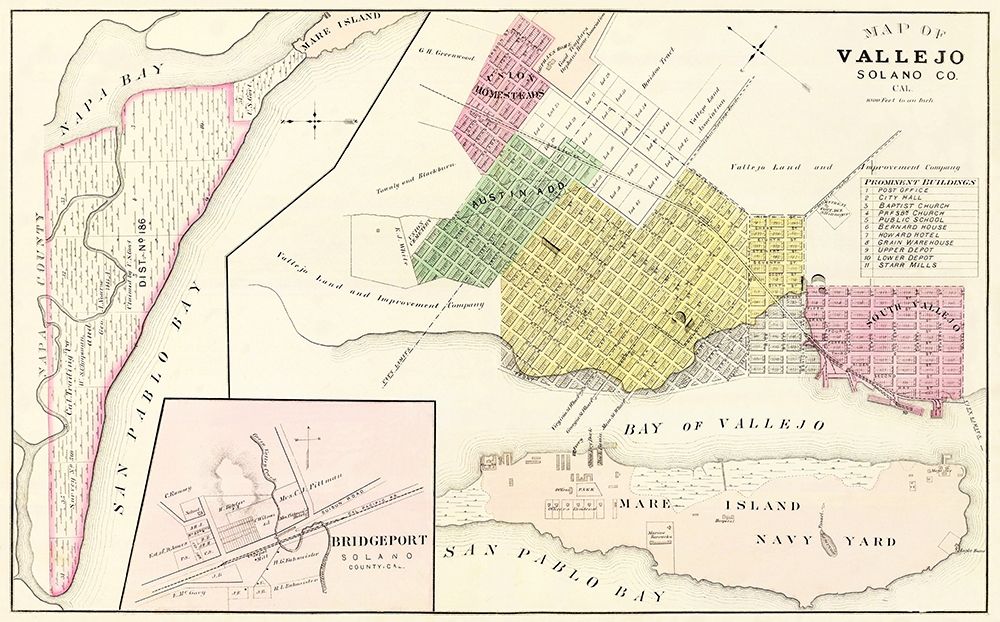 Vallejo California Landowner - Thompson  1878