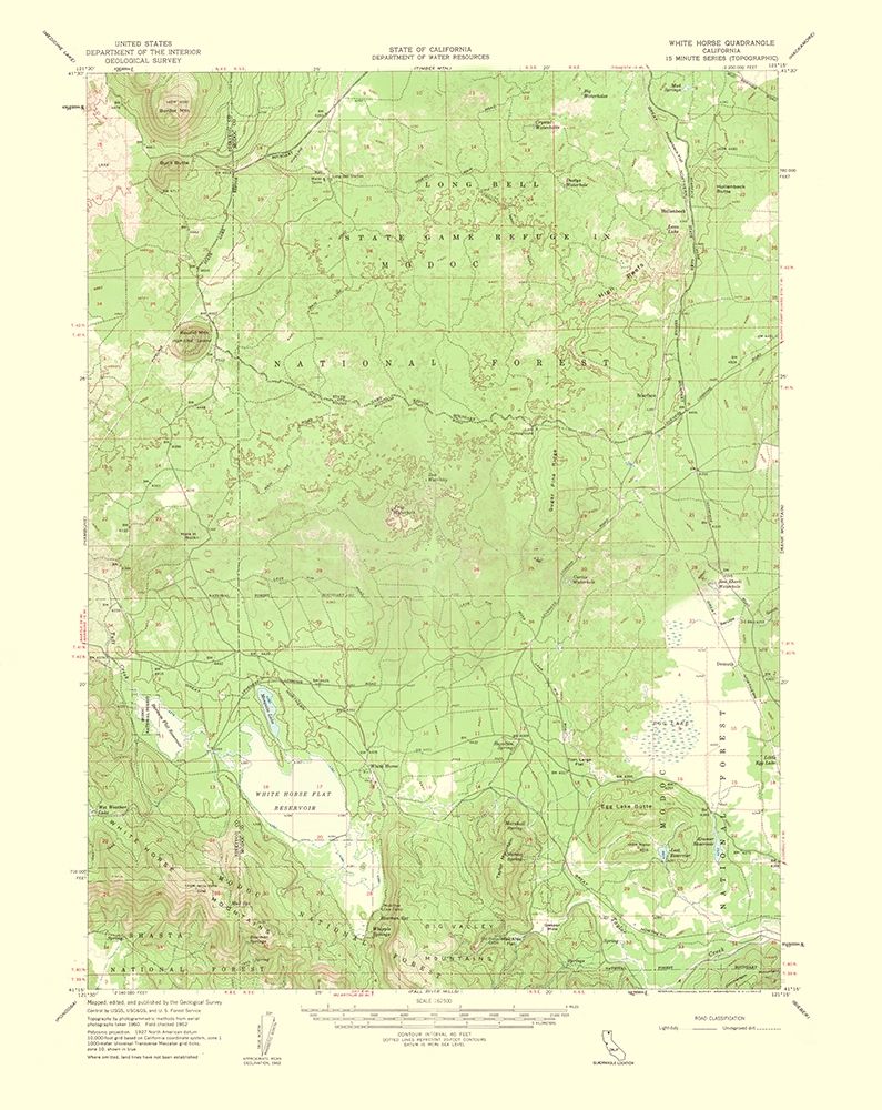 White Horse California Quad - USGS 1956