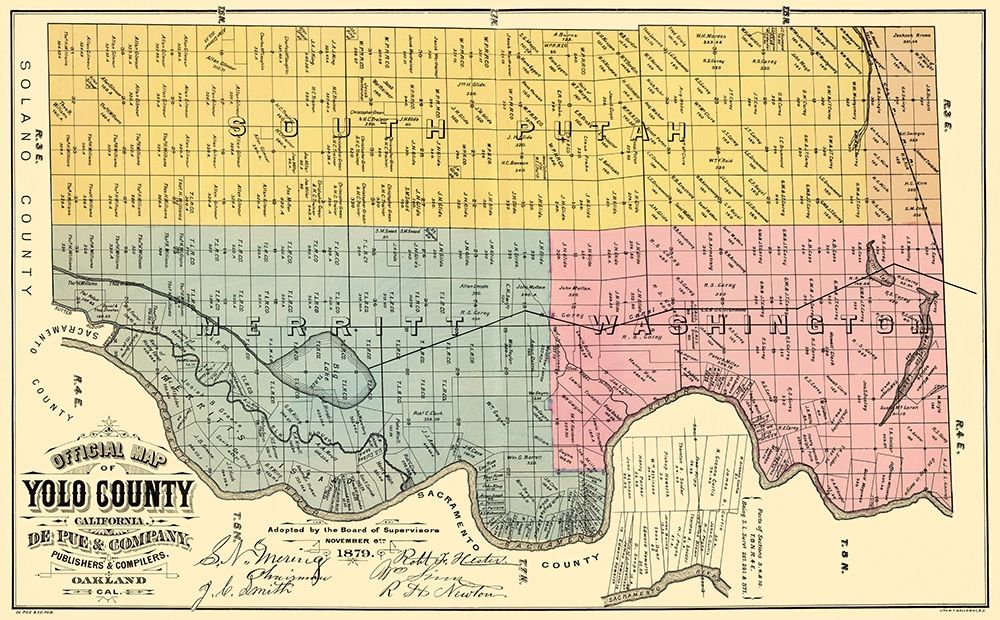 Yolo  East California Landowner - De Pue 1879