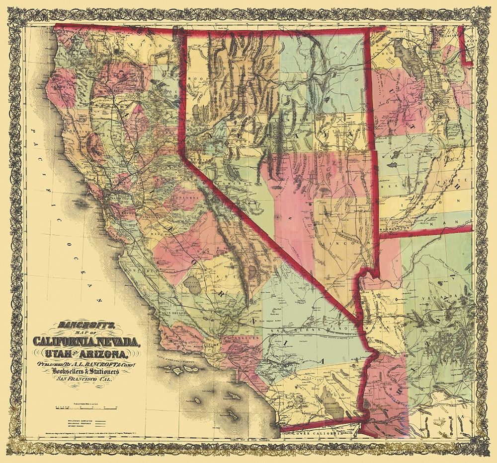California, Nevada, Utah, Arizona - Bancroft 1873