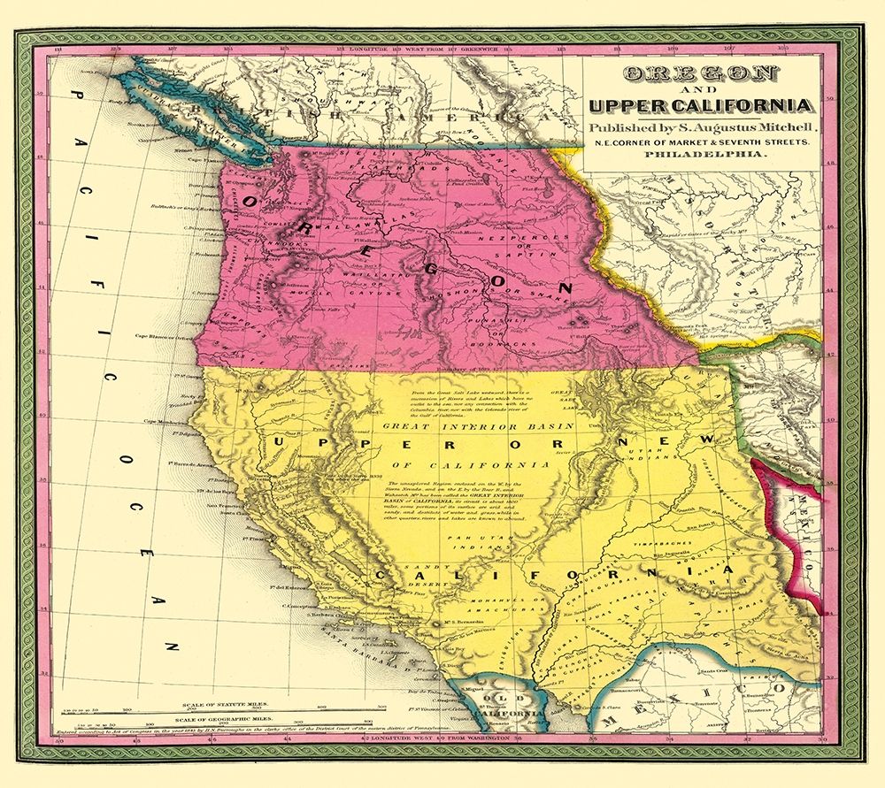 California, Oregon - Mitchell 1846