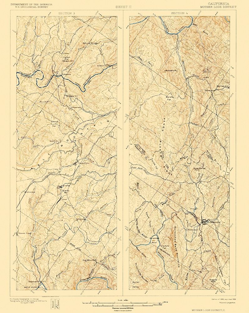 Mother Lode District California 1 of 2 Sheet