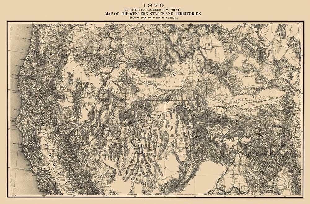 Western States with Territories Mining Districts
