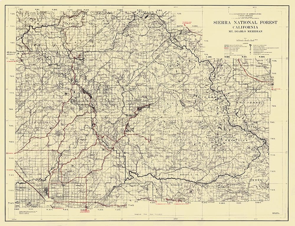 Sierra National Forest, California - USFS 1938