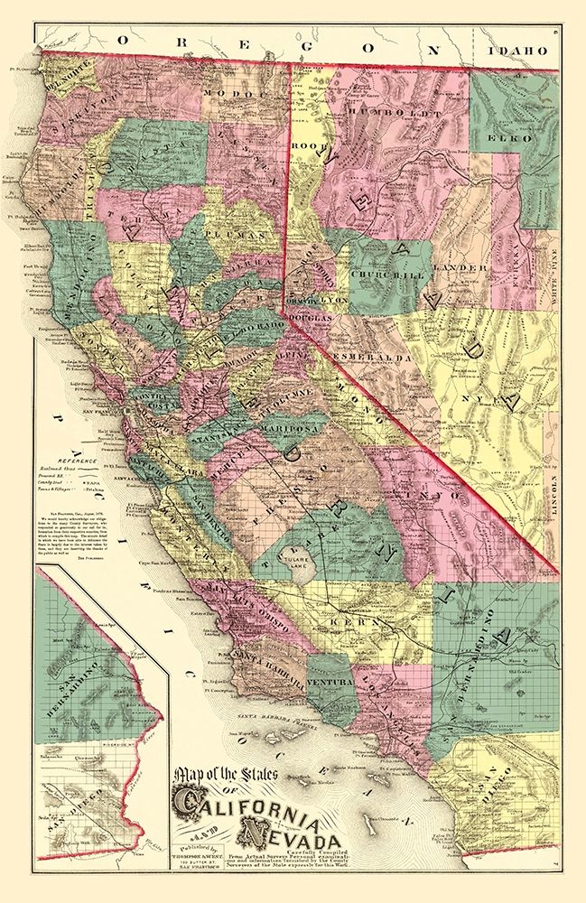 California, Nevada - Thompson 1877
