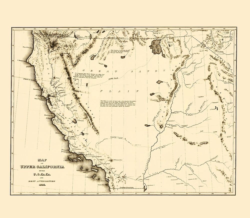 Upper California Territory Exploration - Lea 1844