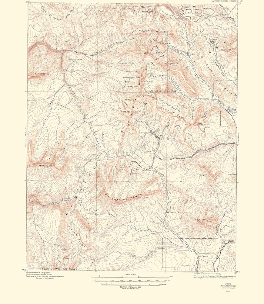Anthracite Colorado Sheet - USGS 1956