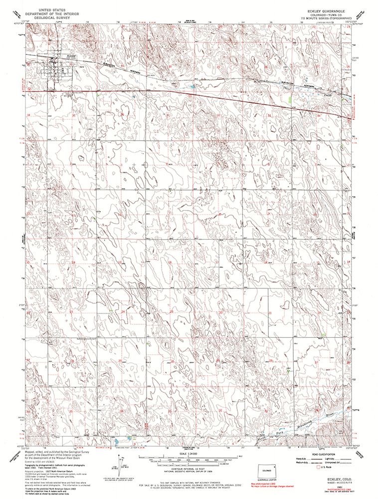 Eckley Colorado Quad - USGS 1961