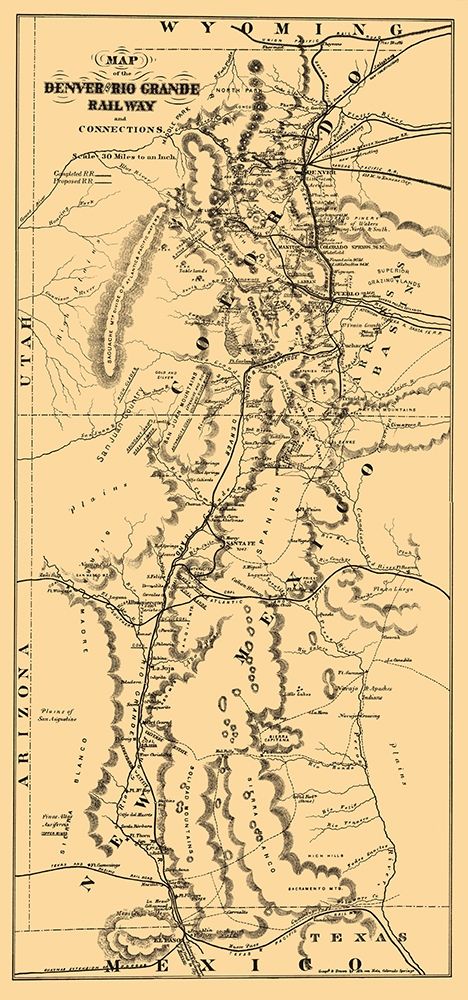 Denver and Rio Grande Railway - Mota 1873