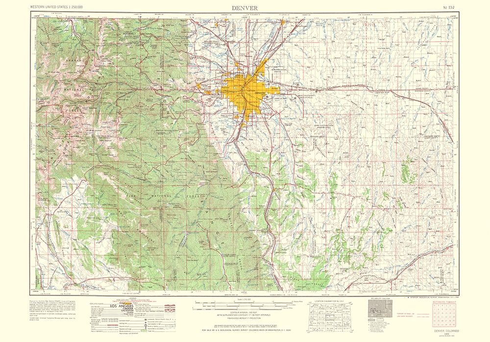 Denver Colorado Sheet - USGS 1966