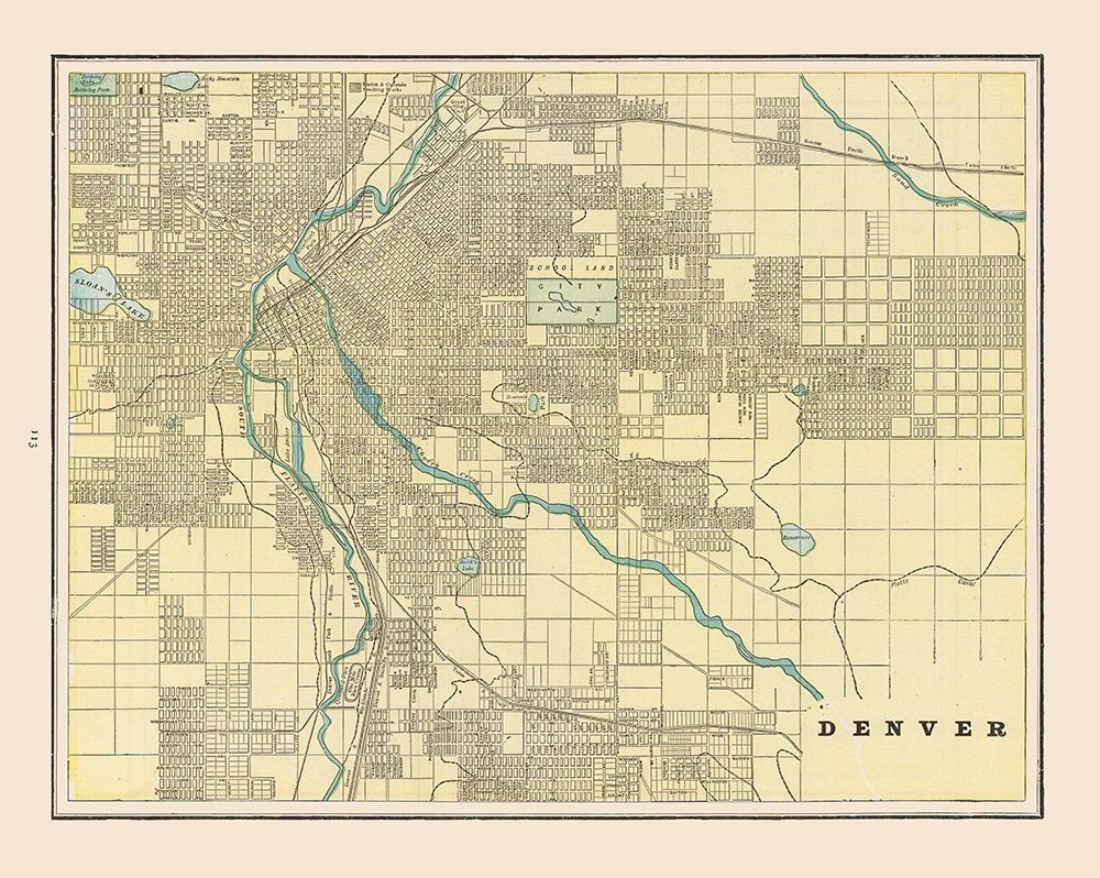 Denver  Colorado - Cram 1892