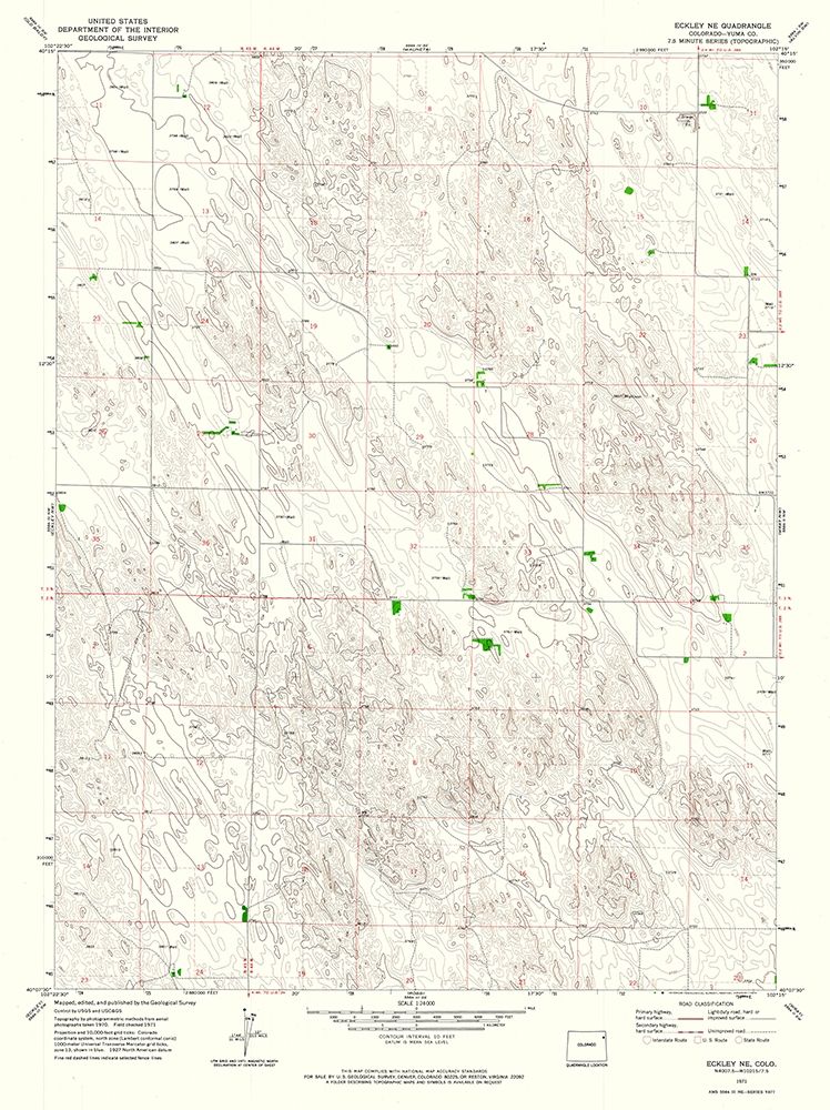 Eckley NE Colorado Quad - USGS 1971
