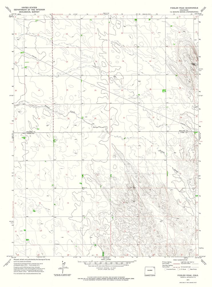 Fiddler Peak Colorado Quad - USGS 1971