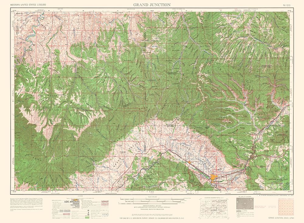 Grand Junction Colorado Quad - USGS 1962
