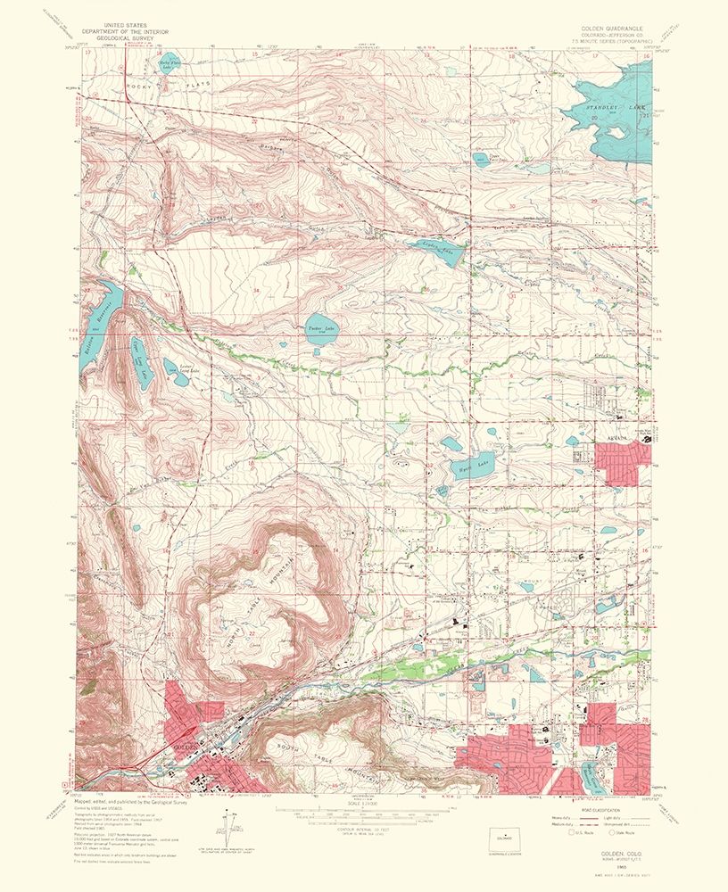 Golden Colorado Quad - USGS 1967