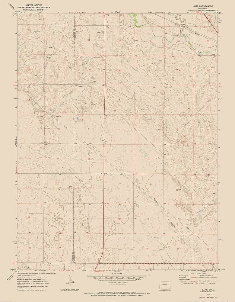 Lake Colorado Quad - USGS 1970