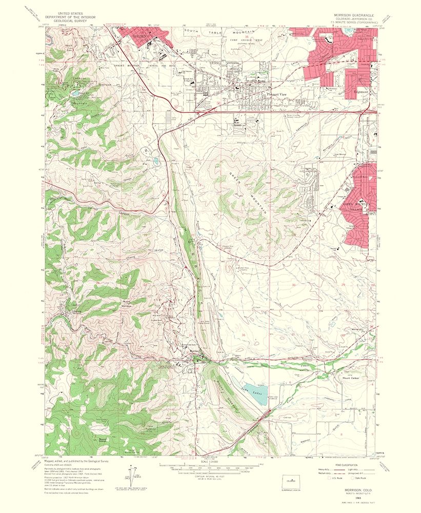 Morrison Colorado Quad - USGS 1967