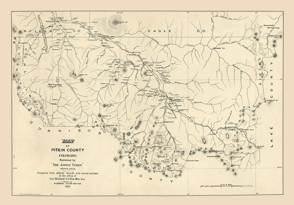 Pitkin County Colorado - Vickery 1884