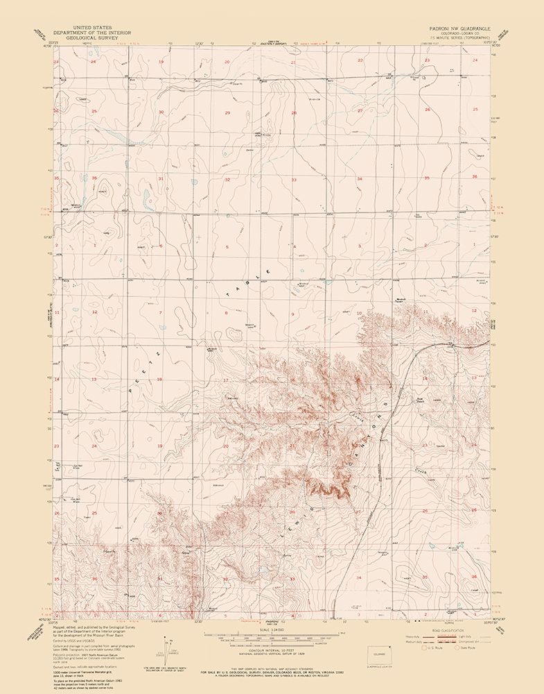 Padron NW Colorado Quad - USGS 1951