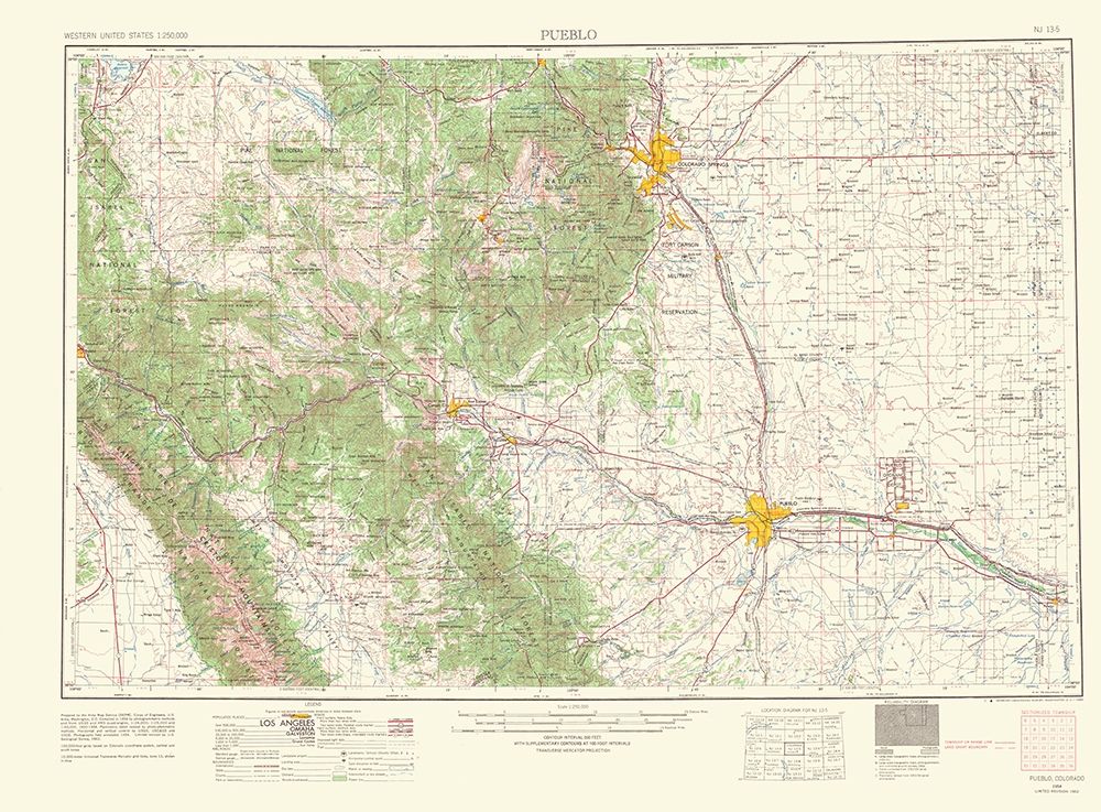 Pueblo Colorado Quad - USGS 1966