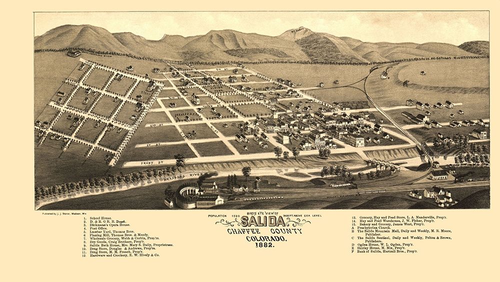 Salida Colorado - Stoner 1882