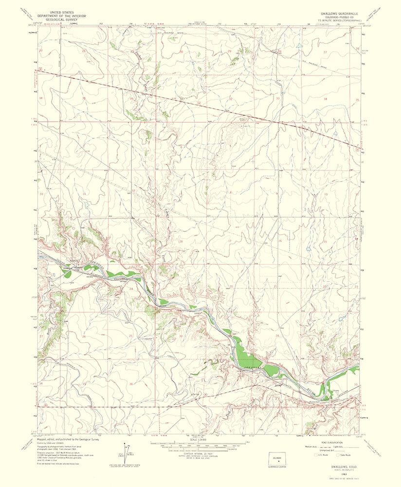 Swallows Colorado Quad - USGS 1965