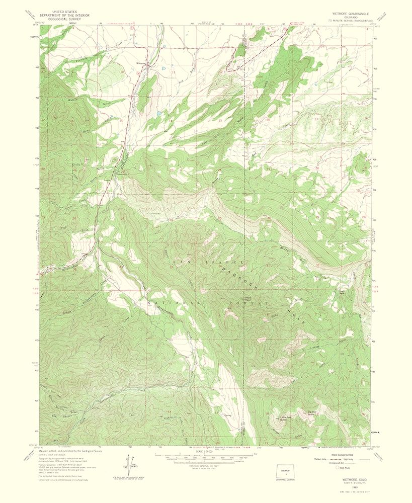Wetmore Colorado Quad - USGS 1965