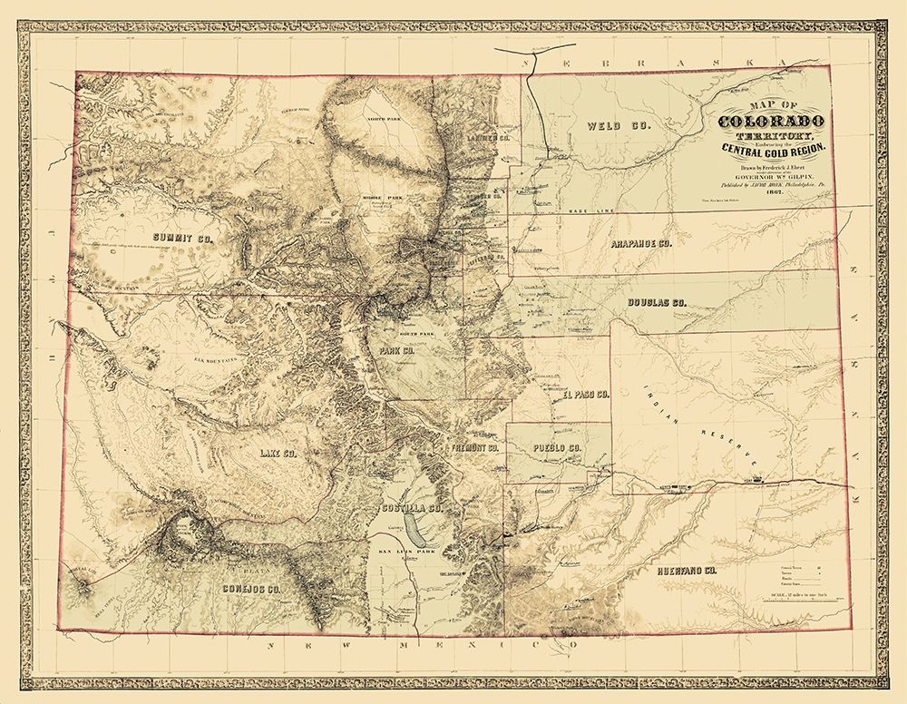 Colorado Territory, Gold Region - Monk  1862