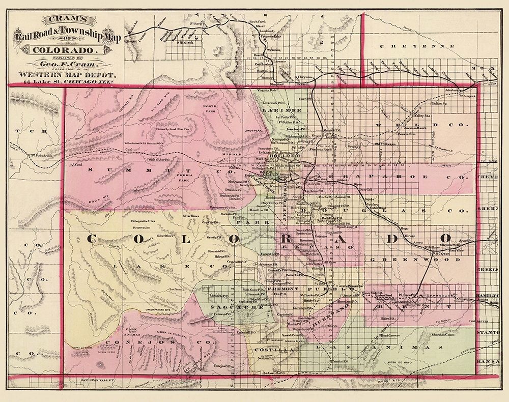 Colorado - Cram 1875