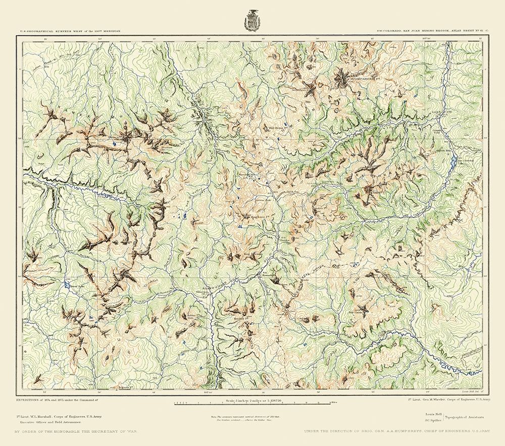 Colorado Southwest Colorado Sheet - US Army 1877