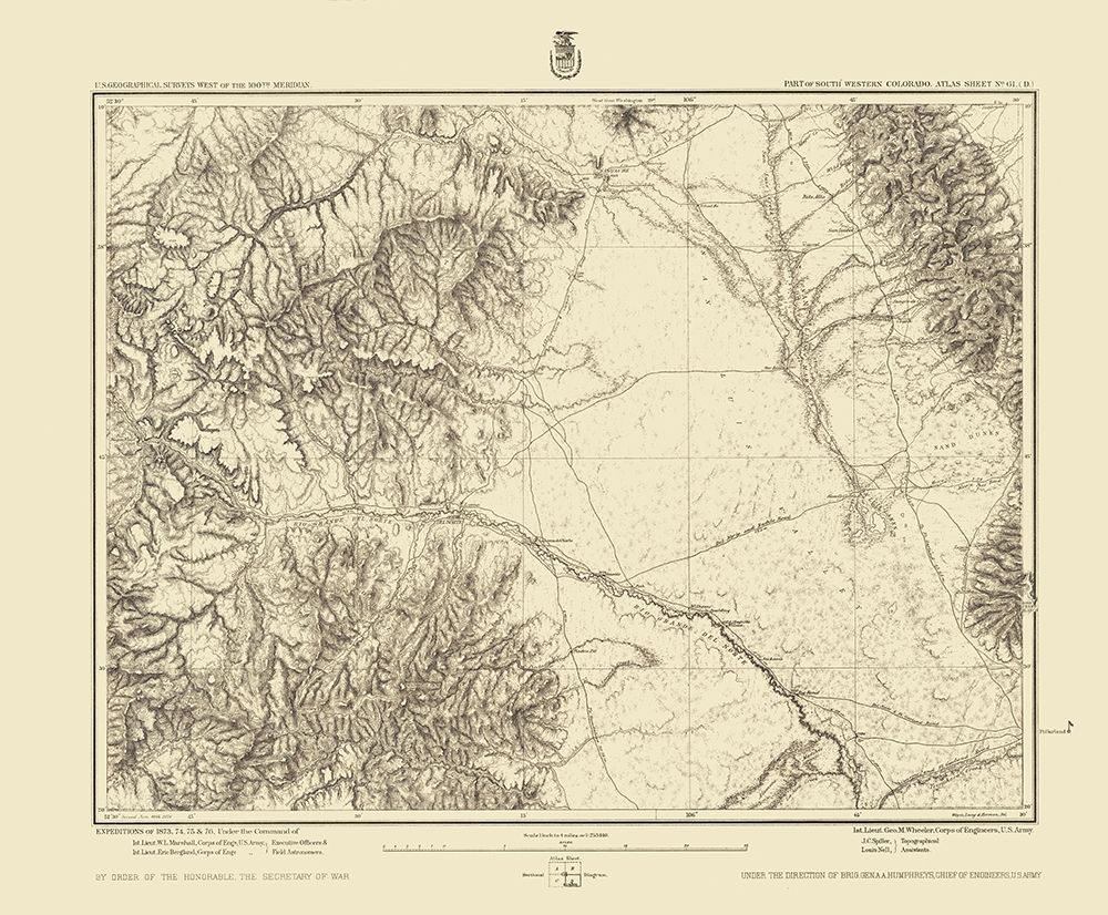 Colorado Southwest Colorado Sheet - US Army 1876