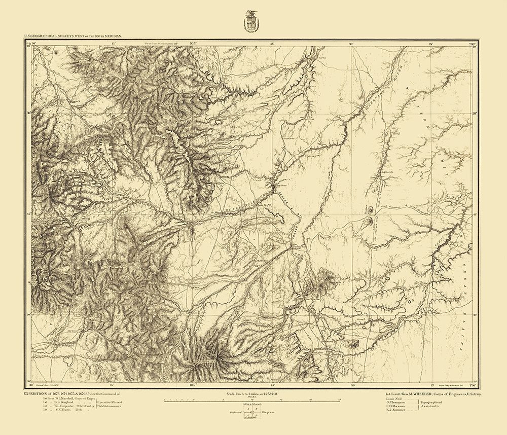 South Colorado Sheet - US Army 1878