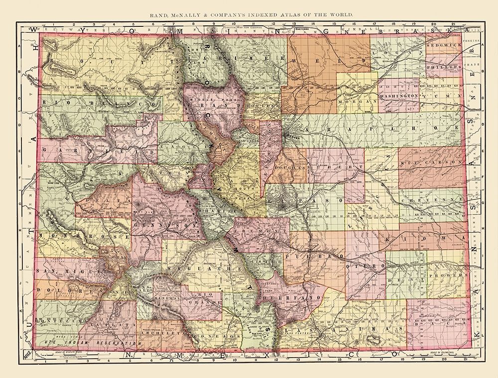 Colorado - Rand McNally 1897