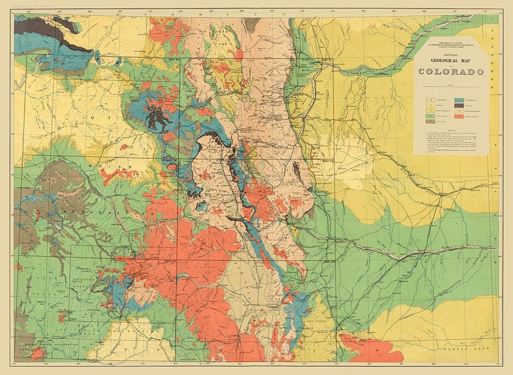 Colorado Colorado Geological - USGS 1881