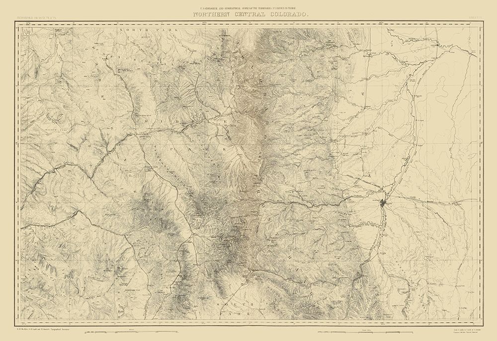 Colorado North Central Colorado Sheet - USGS 1881