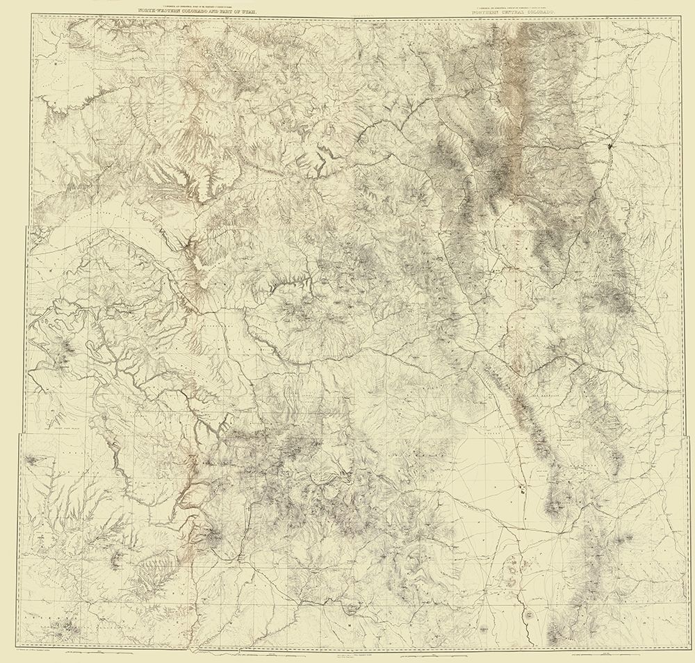 Colorado Utah New Mexico - USGS 1881