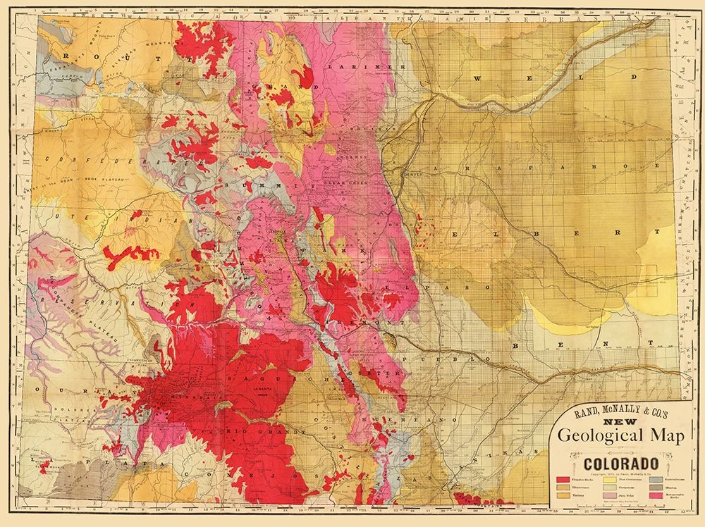 Colorado Geology - Rand McNally 1879