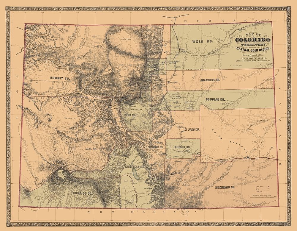 Colorado with the Central Gold Region - Monk 1862