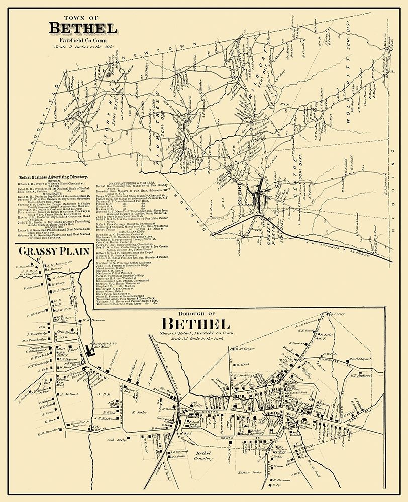 Bethel Connecticut Landowner - 1874