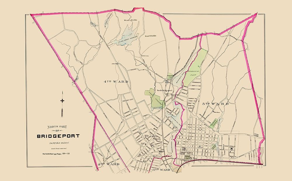 Bridgeport Connecticut North Part - Hurd 1893