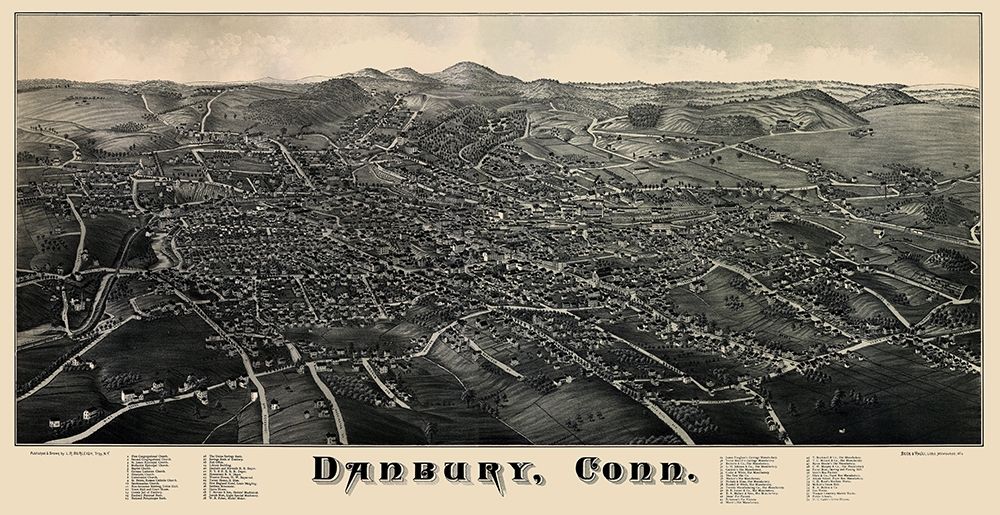 Danbury Connecticut - Burleigh 1884